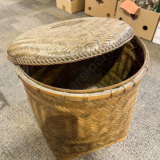 Woven Lidded Basket