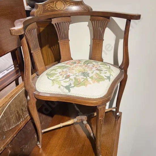 Inlaid Corner Chair