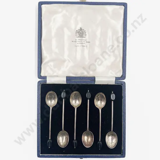 Cased S/S Bean Finial Coffee Spoons
