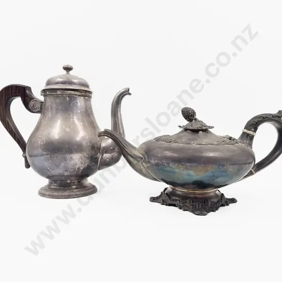 Christofle France S/Plate Coffee Pot & Victorian Teapot