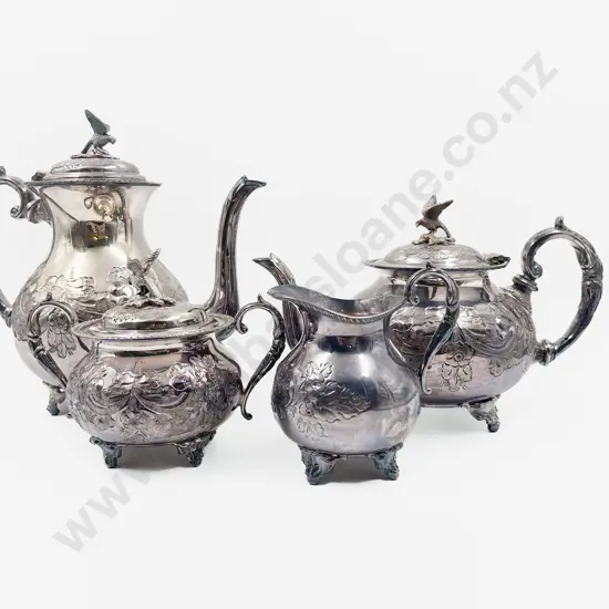 3pce S/Plate Tea & Coffee Set with Near Matched Cream Jug