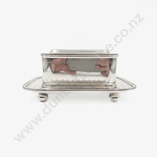 Victorian S/Plate Sardine/Butter Box