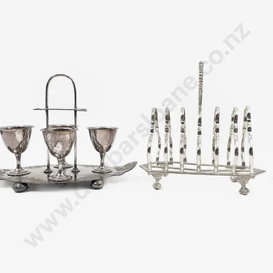 S/Plate Toast Rack & Egg Cruet
