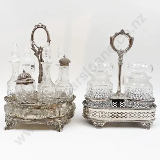 Vict S/P 7 Bottle Cruet Stand