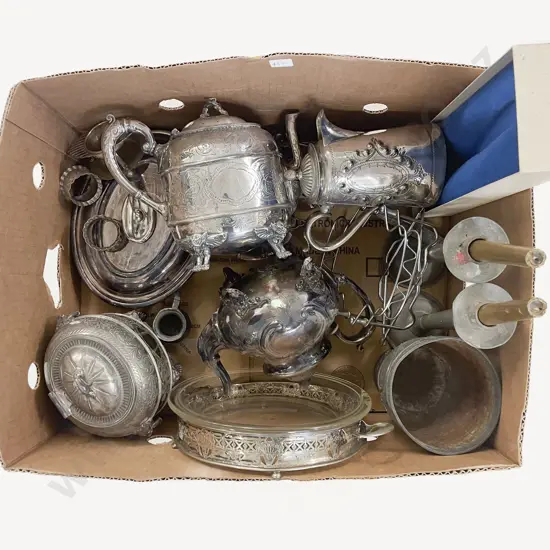 Box of Assorted S/P & Pewter