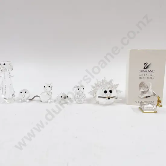 Seven Swarovski Ornaments