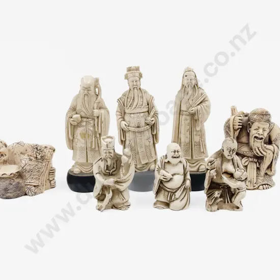 Eight Resin Chinese Immortal Figures