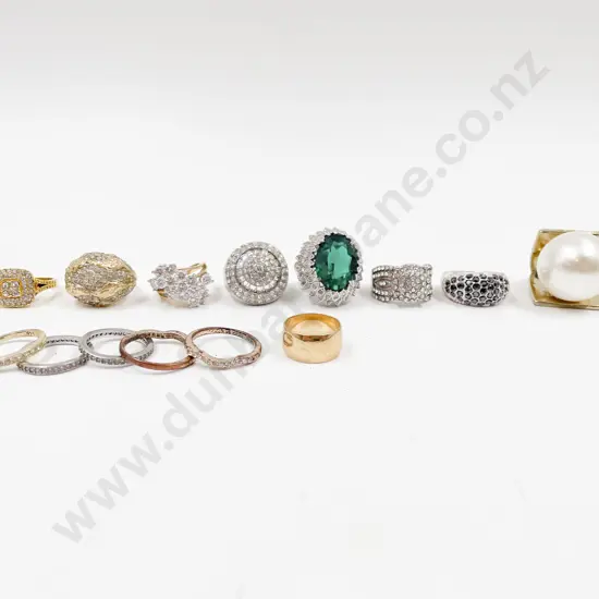 Assorted Collection of Costume Jewellery Dress Rings