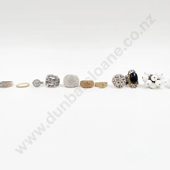 Assorted Collection of Costume Jewellery Dress Rings