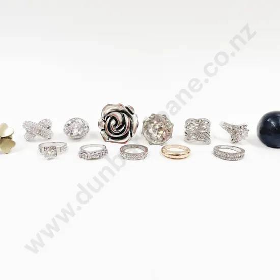 Assorted Collection of Costume Jewellery Dress Rings