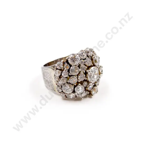 .925 Large Diamante Dress Ring