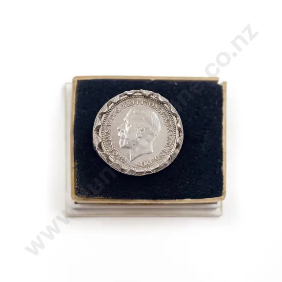 S/S George IV UK 1939 Three Pence Coin Ring