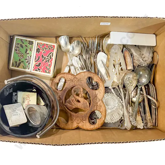 Box of Assorted Cutlery etc
