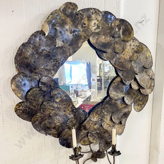 Decorative Metal Wall Mirror/Candle Sconce