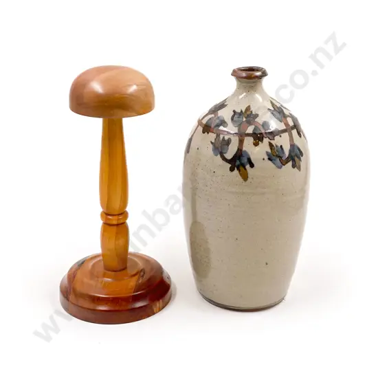 Pottery Vase together with Hat Stand
