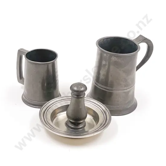 Four Pieces of Assorted Pewter