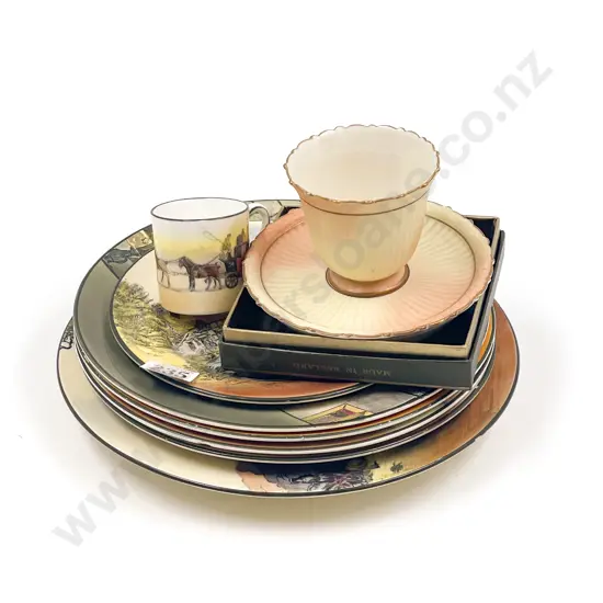 Worcester Cup & Saucer together with Assorted RD etc