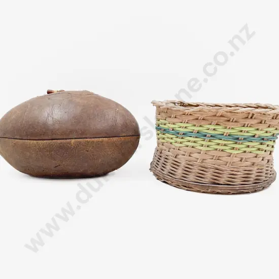 Vintage Leather Rugby Ball & Other