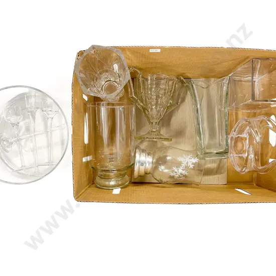 Box Quantity of Assorted Crystal & Glassware