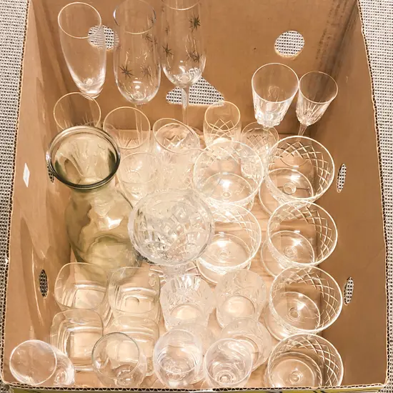 Quantity of Assorted Crystal & Glassware