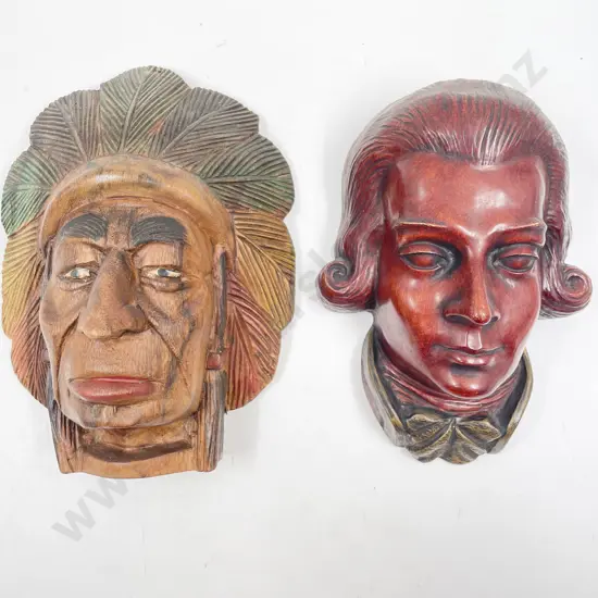 Two Wall Hanging Busts