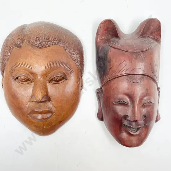 Two Wall Hanging Masks