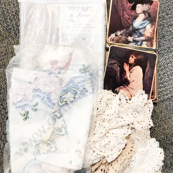 Box of Assorted Linen and Placemats etc