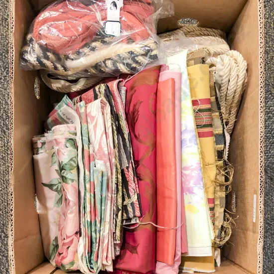 Carton Qty Upholstery Material Remnants and Braiding