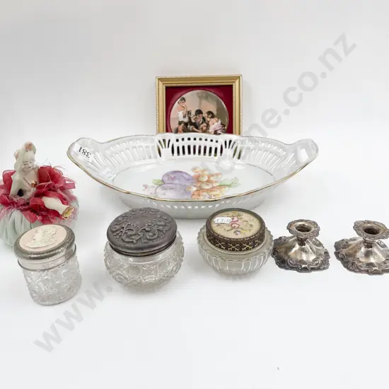 Quantity of Assorted Vintage incl S/S Topped Vanity Jar etc