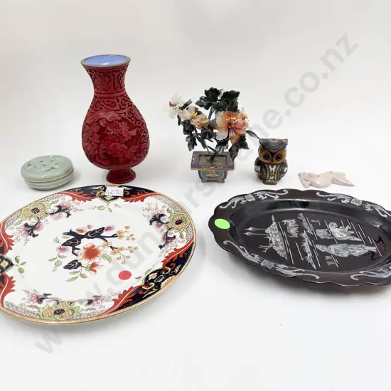 Quantity of Assorted including Cinnabar Lacquer Vase