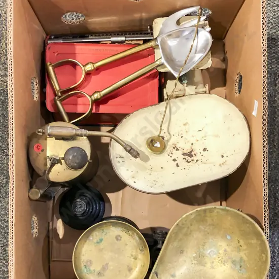 Box Quantity of Assorted Vintage Metalware
