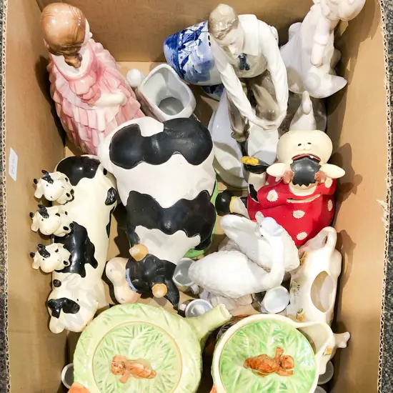 Box Quantity of Assorted Ornaments & China etc