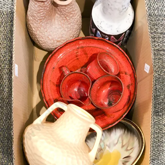 Box Quantity of German Pottery etc