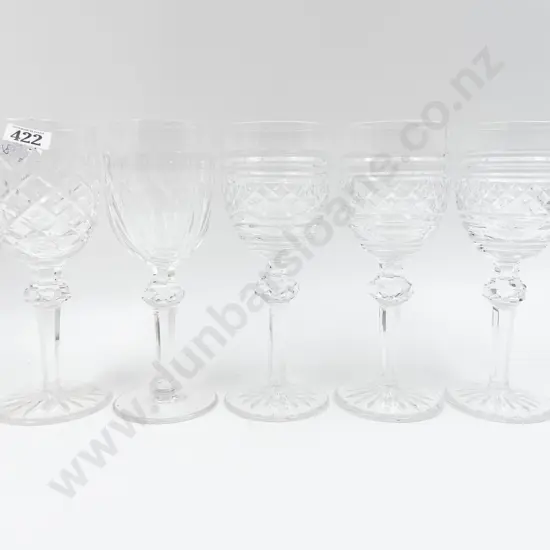 Five Assorted Waterford Crystal Glasses