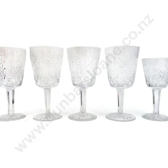 Five Assorted Waterford Crystal Glasses