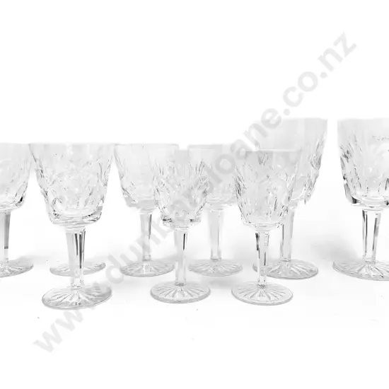Nine Assorted Waterford Crystal Glasses