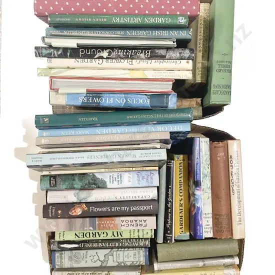 Two Boxes of Assorted Vintage Gardening & Botanical Reference Books
