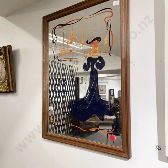 Martell Cognac Advertising Mirror