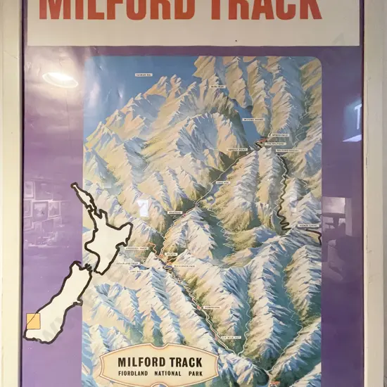 Vintage Milford Track Map Poster