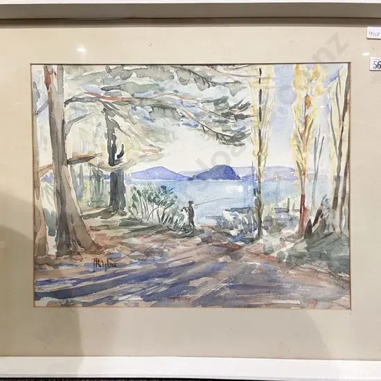 Watercolour Landscape Falsely Attributed to Frances Hodgkins - Watercolour on Paper
