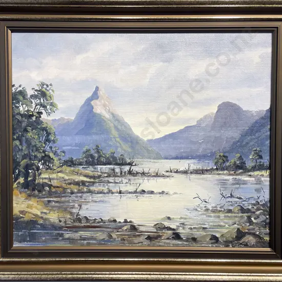 Colin Dickie - "Milford Sound" - Oil on Board