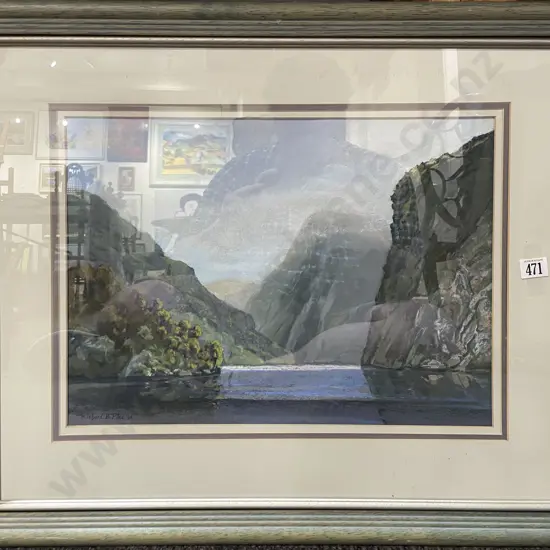 Richard B.Pike "Doubtful Sound" Pastel