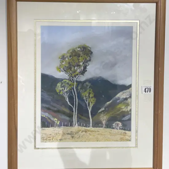 Richard.B.Pike Mountain Scape Pastel on Paper