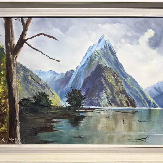 Ron Prestney - Milford Sound - Oil on Board