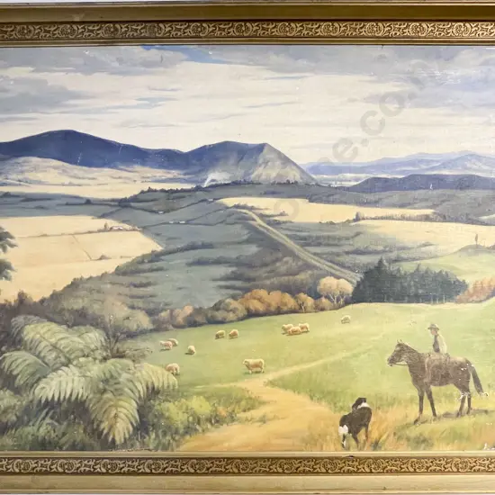 Arthur Hipwell - "North Shore Valley" - Oil on Board