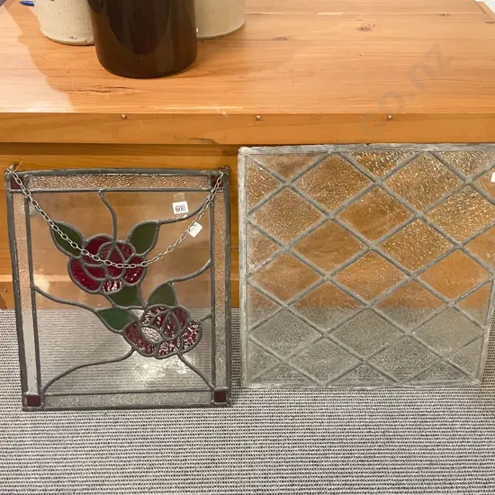 Stained Glass Window Panel & Other