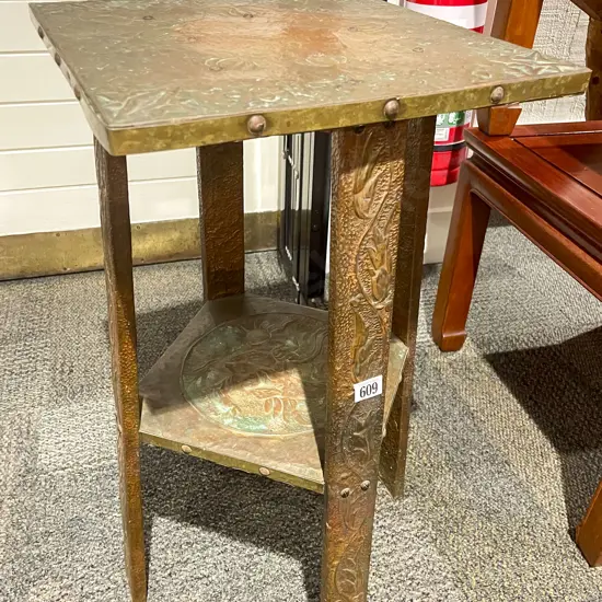 Arts & Crafts Two Tier Plant Stand