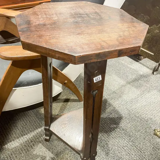 Arts & Crafts Oak Plant Stand