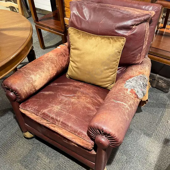 Vintage Leather Armchair (Faults)