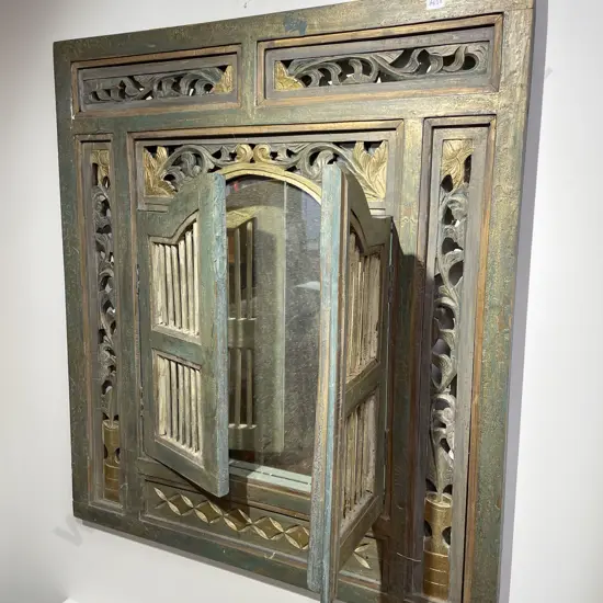 Painted Thai Decorative Wall Mirror